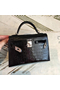 Hermes Kelly Mini II Handmade Bag In Black Alligator Crocodile Replica