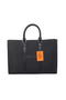 Hermes Mens Briefcase Canvas & Leather H1691 Black Replica