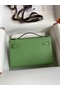 Hermes Original Epsom Leather KEL2278 green&gold-Tone Metal Replica
