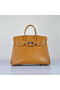 Newest 2012 Hermes Birkin 35CM Light Coffee Croco Leather Tote Bag Silver  Replica