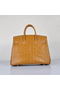 Newest 2012 Hermes Birkin 35CM Light Coffee Croco Leather Tote Bag Silver  Replica