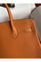 Hermes Birkin 25 Handmade Bag In Orange Clemence Leather Replica