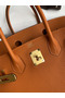 Hermes Birkin 25 Handmade Bag In Orange Clemence Leather Replica