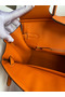 Hermes Birkin 25 Handmade Bag In Orange Clemence Leather Replica