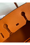 Hermes Birkin 25 Handmade Bag In Orange Clemence Leather Replica