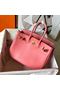 Hermes Birkin 25 Handmade Bag In Rose Lipstick Swift Leather Replica