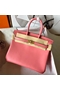 Hermes Birkin 25 Handmade Bag In Rose Lipstick Swift Leather Replica