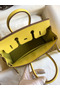 Hermes Birkin 25 Retourne Handmade Bag In Lime Swift Calfskin Replica