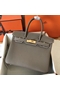 Hermes Birkin 30 Handmade Bag In Etain Clemence Leather Replica