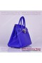 Hermes Birkin 30CM Tote Bag Blue Clemence Leather H6088 Gold Replica