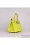 Hermes Birkin 30CM Tote Bags Lemon Clemence Leather Silver Replica