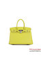 Hermes Birkin 30CM Tote Bags Lemon Clemence Leather Silver Replica