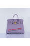 Hermes Birkin 35CM Tote Bag Lavender Grainy Leather Gold Replica