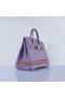 Hermes Birkin 35CM Tote Bag Lavender Grainy Leather Gold Replica