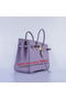 Hermes Birkin 35CM Tote Bag Lavender Grainy Leather Gold Replica