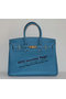 Hermes Birkin 35CM Tote Bag Light Blue Clemence Leather H6089 Gold Replica