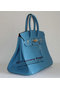 Hermes Birkin 35CM Tote Bag Light Blue Clemence Leather H6089 Gold Replica