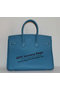 Hermes Birkin 35CM Tote Bag Light Blue Clemence Leather H6089 Gold Replica