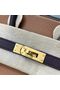 Hermes Birkin Bag Original Leather 35CM Color matching 17888 Brown&Dark Brown Replica