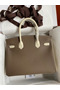 Hermes HSS Birkin 30 Bicolor Bag in Taupe and Craie Epsom Calfskin Replica