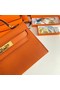 Hermes Kelly 19cm Shoulder Bags Epsom Leather KL19 Gold hardware orange Replica