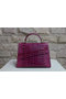 Hermes Kelly 32cm Shoulder Bag Purple Croco Patent Leather K32 Gold Replica