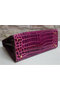 Hermes Kelly 32cm Shoulder Bag Purple Croco Patent Leather K32 Gold Replica