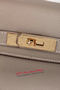 Hermes Kelly 32cm Shoulder Bags Grained Leather Grey Replica