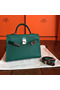 Hermes Kelly Mini II Handmade Bag In Malachite Epsom Leather Replica