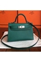 Hermes Kelly Mini II Handmade Bag In Malachite Epsom Leather Replica