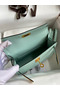Hermes Kelly Mini II Sellier Handmade Bag In Vert D'eau Matte Alligator Leather Replica