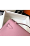 Hermes Kelly Pochette Bag In Mauve Sylvestre Epsom Leather Replica
