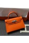 Hermes Kelly Tote Bag Original epsom Leather KL20 Orange Replica