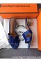 Hermes Leather Slipper HO742 Blue Replica