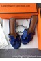 Hermes Leather Slipper HO742 Blue Replica