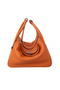 Hermes Lindy 30CM Orange Grainy Leather Havanne Shoulder Bag Replica