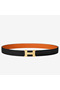 Hermes Mini Constance 24mm Reversible Belt Black/Orange Replica