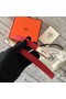 Hermes original epsom leather Kelly belt H069854 red silver plated metal Replica