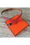 Hermes original epsom leather Kelly belt H069854 red silver plated metal Replica