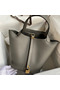 Hermes Picotin Lock 22 Handmade Bag in Etain Clemence Leather Replica