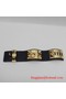 2010 Hermes dark blue Leather Gold Bangle 1171 Replica