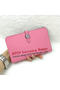 Hermes Dogon Combined Wallet Litchi Leather A508 Pink Replica