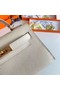 Hermes Kelly 19cm Shoulder Bags Epsom Leather KL19 Gold hardware Cream Replica