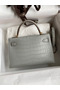 Hermes Kelly Mini II Sellier Handmade Bag In Pearl Grey Matte Alligator Leather Replica