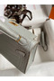 Hermes Kelly Mini II Sellier Handmade Bag In Pearl Grey Matte Alligator Leather Replica