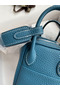 Hermes Mini Lindy Handmade Bag In Blue Jean Clemence Leather Replica