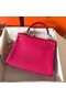 Hermes original Togo leather kelly bag KL320 rose Replica