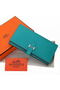 Hermes Bearn Japonaise Bi-Fold Wallet Original Leather A208 Light Green Replica