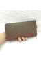 Hermes Evelyn Long Zip Wallet Litchi A808 Khaki Replica