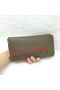 Hermes Evelyn Long Zip Wallet Litchi A808 Khaki Replica